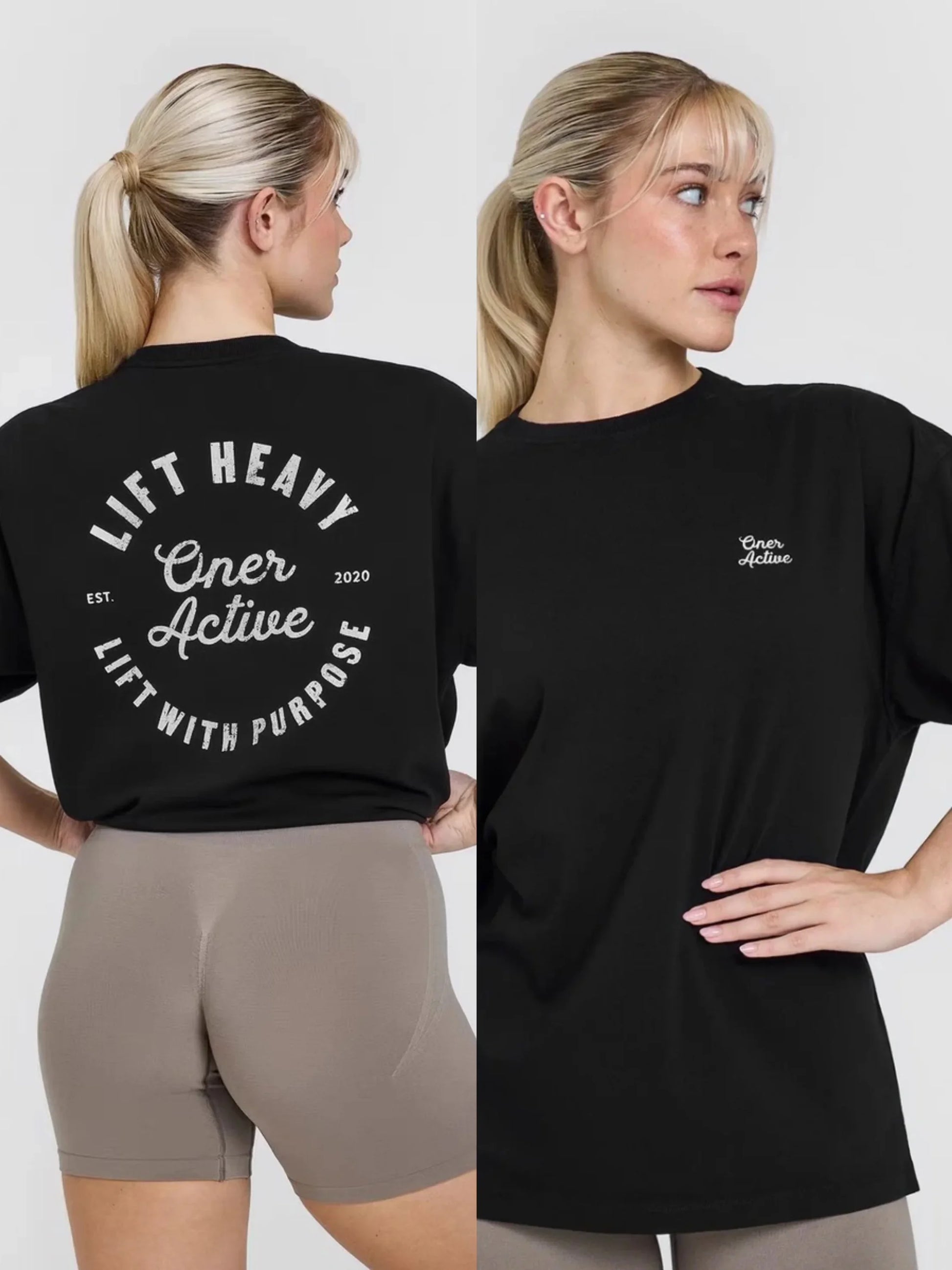 OnerActive Loose Casual T-SHIRTS WOMEN Yoga Sports Short Sleeve Vintage