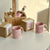 Charming Pink and Cream Couple Cups: Korean Romantic Breakfast Mug Set