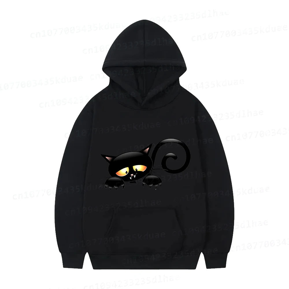 Noodle Cat Hoodie Black Cat Ramen Hoodie Ramen Cat Kawaii