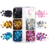 Red Valentines Day Nail Glitter Love Heart Sequins Powder For Art