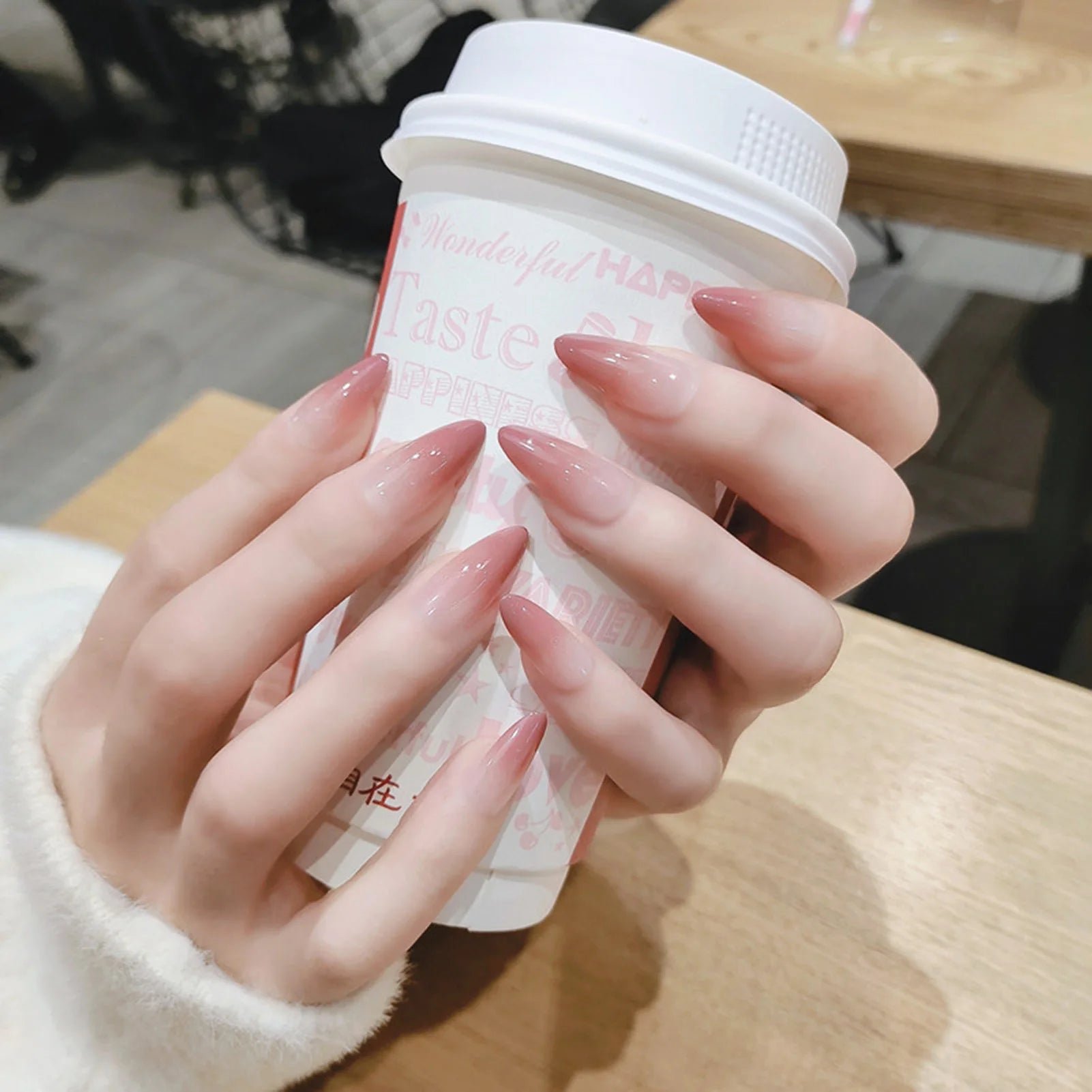 Gradient Nude Nails