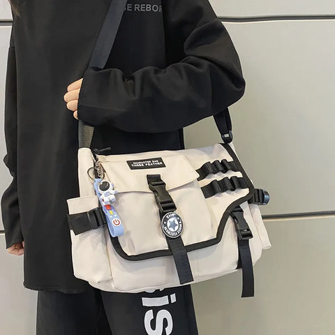 Canvas Crossbody Bags Nylon Postman Student Shoulder Messenger Bag Large Satchel