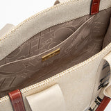 Large Capacity Woven Material Shopping Holiday Handbag New Fashion Classic Retro