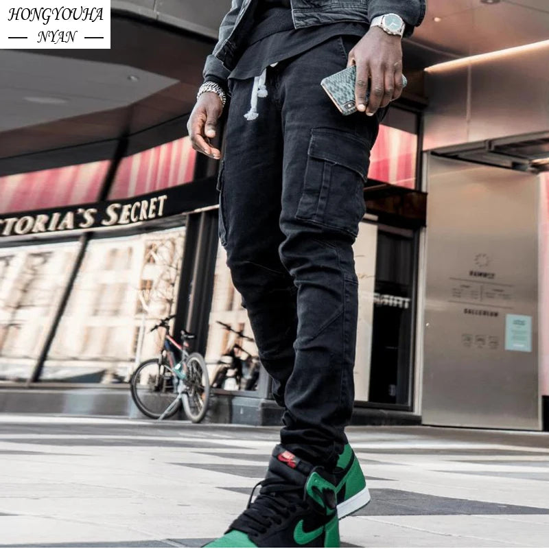 Hose mit mehreren Taschen Bequeme Hose im Streetstyle Jeans für Outdoor-Aktivitäten 