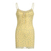 Sleeveless Mesh Floral Bandage Mini Dress Women Party