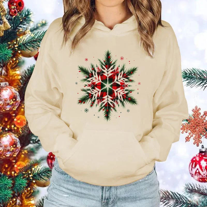 Autumn Winter Sweatshirts Christmas Snowflakes