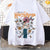 Harrys House Women T-shirts Cotton Summer Manga Graphic Short Sleeve Tee Soft