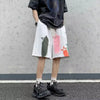 Shorts Men Pants Loose Straight Leg Trend Print Summer