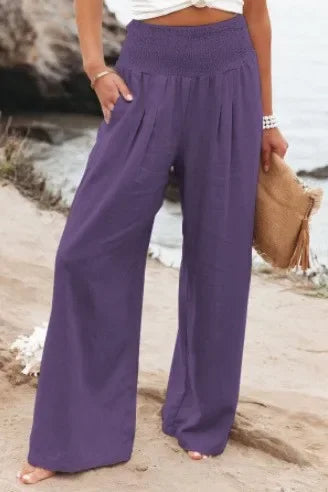 Bloomers With Pockets harem Pants Elastic High Waist