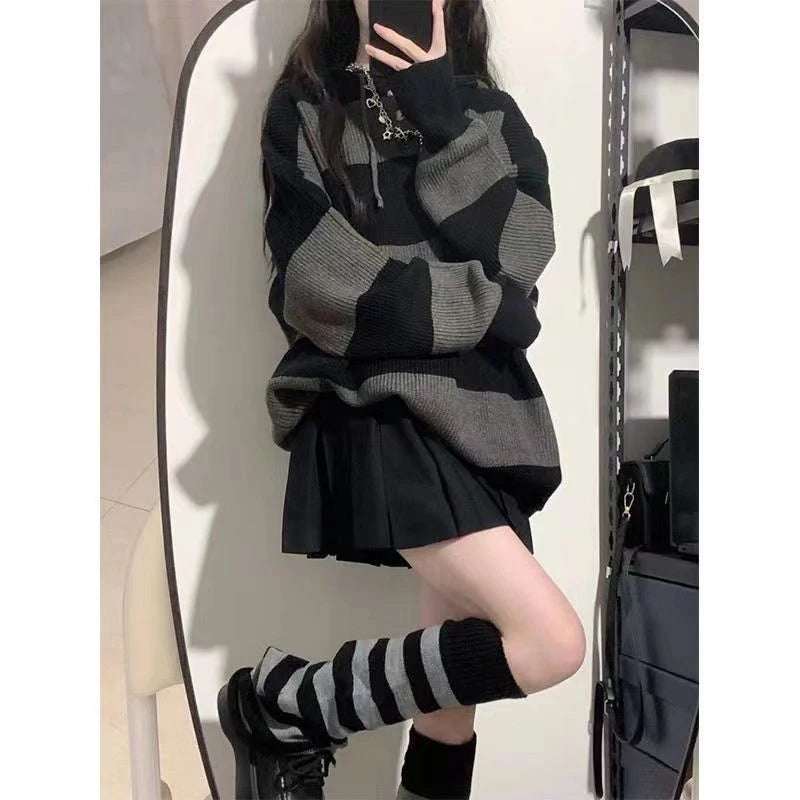 Streetwear Knitwear Striped Sweater