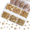 Crystal Nail Rhinestones 24pcs Transparent Alloy Ice Pile Drill