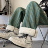 Stripe Plaid Trousers Straight Autumn Winter