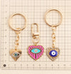 Delicate Evil Blue Eye Enamel Zircon Keychain Love Heart Devil's eye