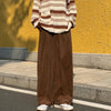 Style Corduroy Wide-leg Trousers Draped Loose-fit Slimming Casual Straight-leg