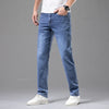 Thin Men's Elastic Cotton Jeans Fashion Gray Comfortable