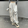 White Oversize Pants Women High Waist Streetwear