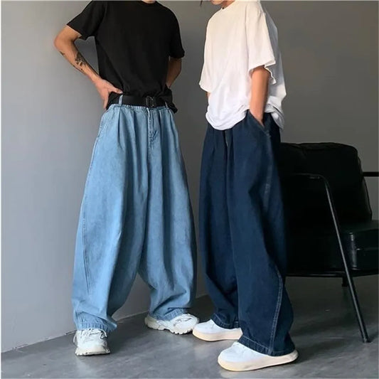 Straight Jeans Loose Denim Trousers Neutral Y2K Jeans Streetwear Baggy