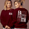 FAITH Letter Print Fleece Hoodie for Women