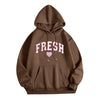 Printed Letter Crew Neck Sweatshirt Fresh Love Hooded Pullover