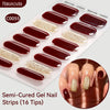 Gradient Auroras Semi Cured Gel Nail Strips Sparkly Shinning DIY Gel Polish