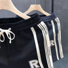 Shorts Fashion Black Sports Short Pants High Street Men's Clothing Streetwear 2024