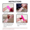 Womens Pink Glitter Sequin Artificial Fall Nails With Scary Skull Love