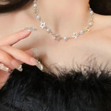Trendy Elegance: Korean Fashion Inspired Choker Necklace and Aesthetic Bracelets