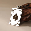 Punk Lucky Ace of Spades Keychain Stainless Steel Pendant