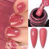 7ML Pink Glitter Quick Extension Gel Nail Polish Gold Foils