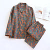 2025 new spring and summer women's pajamas suit long-sleeved trousers two-piece