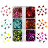 Red Valentines Day Nail Glitter Love Heart Sequins Powder For Art