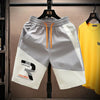 Ice Silk Shorts Men's Summer Capris Loose Elastic Waist Drawstring Pockets