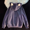 Women Sweater Cat Ear Fashion Loose Sweatshirt y2k Gothic Kawaii