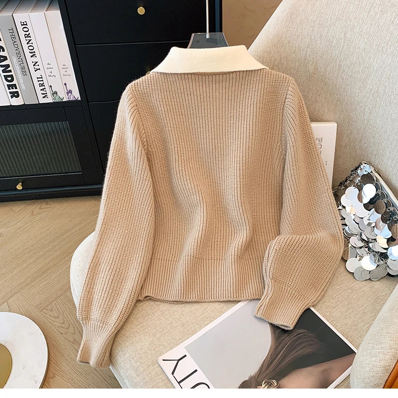 2025 Autumn Winter Slim Knitted Cardigan Sweater