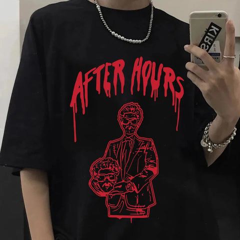Fashion Rapper The Weeknd After Hours T-Shirt Harajuku