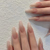 Acrylic RedBlack Gradient Press-on Nails Coffin Ballerina False