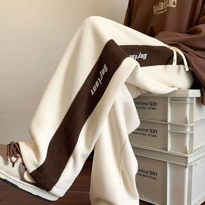 Corduroy Men's High Street Vibe Wide Leg Sweatpants Versatile