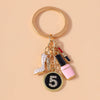 Cute Simulation Mini Higheel Handbag Keychain Lipstick Key Ring