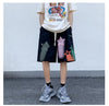 Shorts Men Pants Loose Straight Leg Trend Print Summer