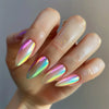 Rainbow Chrome Nail Art