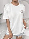 Women's Hawaii Positive Vibes Graphic Tee Cotton Summer Top