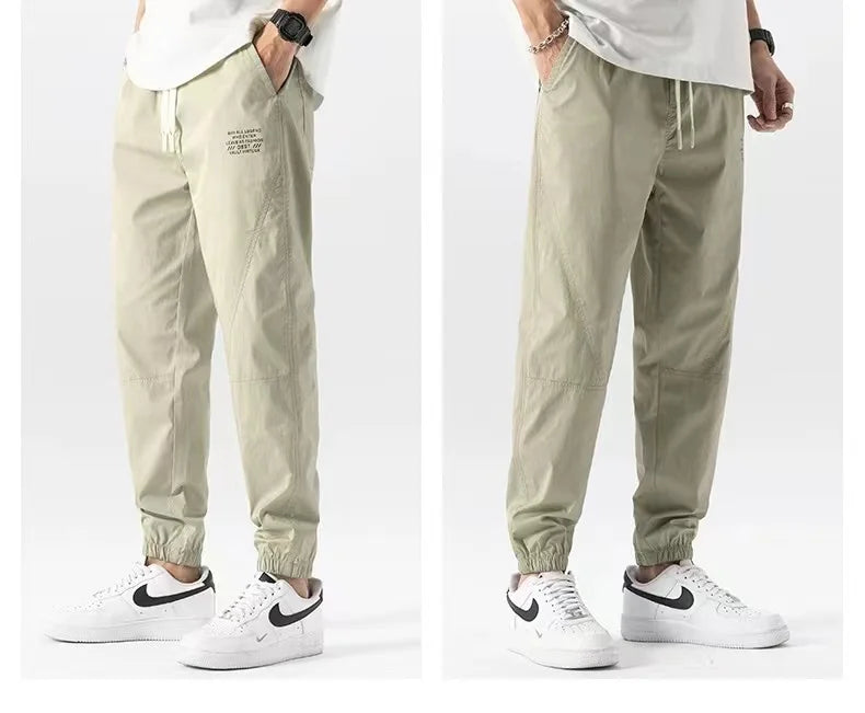 workwear pants for men's summer thin and loose oversized sports pants