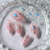 Gold Silver Star Flower Heart Nail Art Sticker 5*5*6cmLaser Butterfly