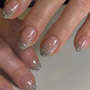 Colorful Glossy Acrylic Press On Nails Long Coffin Tips