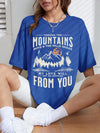 Soft Short Sleeve Tshirt Women Fashion Graphic Sunset Top