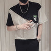 Elevate Your Style with the Latest Spliced Striped Two-Piece Tee