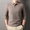Casual Business Long Sleeved Polo Shirt men