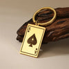 Punk Lucky Ace of Spades Keychain Stainless Steel Pendant