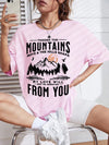 Soft Short Sleeve Tshirt Women Fashion Graphic Sunset Top
