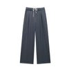 Solid Lace Up Side Zipper Straight Pants